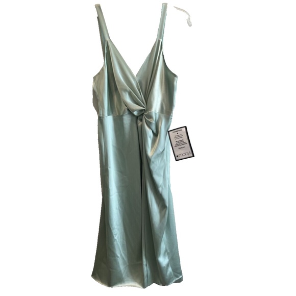 (NWD) JILL JILL STUART Women's Satin Twist/Slit Front Cocktail Dress, Mint - Picture 1 of 16